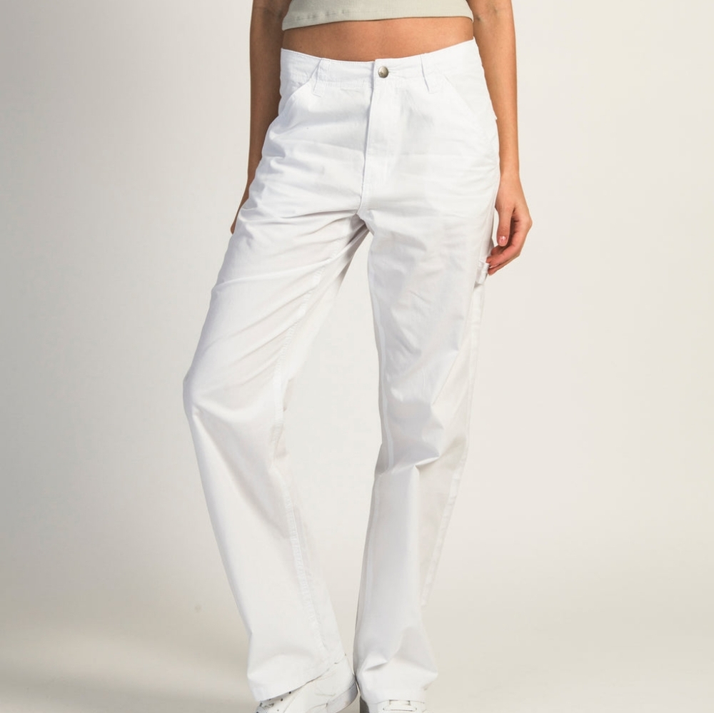 White Straight-Leg Pants - Picture 4 of 7